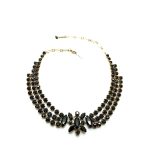 Necklace By Mariana Woman Elegant Triple Tier Strand Marquise Jet Black Swarovski Crystals - Image 3