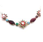 Mariana Necklace Charming Floral Accent Multi Color Crystal Swarovski My Treasures Coll. - Image 3