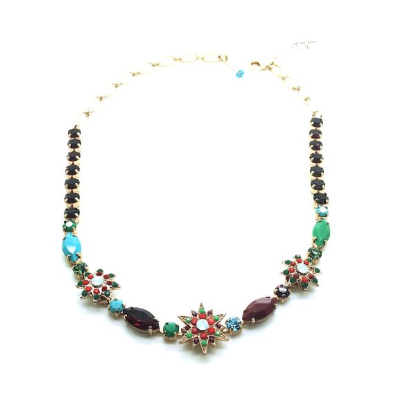 Mariana Necklace Charming Floral Accent Multi Color Crystal Swarovski My Treasures Coll.