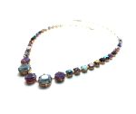 Mariana Necklace Glamorous Blue Shade, Amethyst, Opal, Aquamarine & AB Austrian Crystals Odyssey Coll.