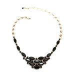 Mariana Necklace Exquisite Chandelier Marquise Shape Jet Black Crystal Swarovski My Treasures Coll.