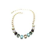 Mariana Necklace Exquisite Square Beads Multi Color Austrian Crystals Odyssey Coll. - Image 2