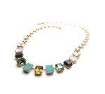 Mariana Necklace Exquisite Square Beads Multi Color Austrian Crystals Odyssey Coll. - Image 3