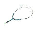 Necklace Pendant By Mariana Woman Alluring Chain Beaded Quartz and Opal Swarovski Crystals - Image 3