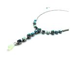 Necklace Pendant By Mariana Woman Alluring Chain Beaded Quartz and Opal Swarovski Crystals