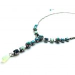 Necklace Pendant By Mariana Woman Alluring Chain Beaded Quartz and Opal Swarovski Crystals