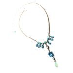 Mariana Necklace Sophisticated Marquise Cut Sapphire, AB, Turq & White Opal Crystal Swarovski Cindy Icons Coll. - Image 3