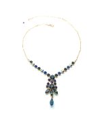 Mariana Necklace Oval & Round Shape Rich Montana Blue Austrian Crystals My Treasures Coll. - Image 2