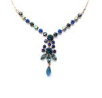 Mariana Necklace Oval & Round Shape Rich Montana Blue Austrian Crystals My Treasures Coll.