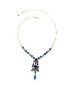 Mariana Necklace Oval & Round Shape Rich Montana Blue Austrian Crystals My Treasures Coll. - Image 3