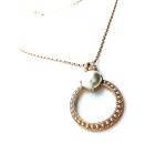 Mariana Necklace Pendant Lustrous Round Shape Beaded Pear Mineral My Treasures Coll. - Image 3