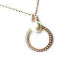 Mariana Necklace Pendant Lustrous Round Shape Beaded Pear Mineral My Treasures Coll.