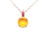 Mariana Necklace Pendant Adorable Round Sun & Coral Crystal Swarovski Masai Africa Coll. - Image 2