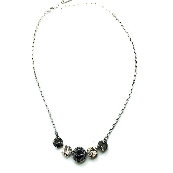 Mariana Pendant Necklace Beautiful Black Diamond & Champagne Austrian Crystals Luxury Nirvana Coll.