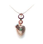 Mariana Necklace Pendant Lovely Circle, Floral & Heart Shape Beaded Multi Color Crystal Swarovski Masai Africa Coll.