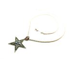 Mariana Necklace Pendant Star Shape Emerald & Sapphire AB Crystal Swarovski Inspire Inspiration Coll. - Image 2