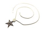 Mariana Necklace Pendant Reflective Tree of Life & Star Shape Beaded Montana Blue Crystal Swarovski Mood Indigo Caribbean Life Coll. - Image 3