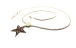 Mariana Necklace Pendant Charming Round Tree of Life, Star Shape Beaded Siam & Ruby Crystal Swarovski Lady in Red Songbook Coll. - Image 3