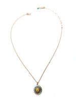 Mariana Necklace Pendant Masai Africa Coll. Gorgeous Blue Zircon, Orange, Yellow Opal & Jade Austrian Crystals - Image 2