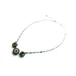 Mariana Necklace Pendant Exquisite Triple Beaded Black Diamond & Champagne Crystal Swarovski Luxury Nirvana Coll. - Image 3