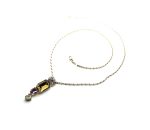 Mariana Necklace Pendant Exude Elegance Colorado Topaz & Antique Pink Crystal Swarovski Rhapsode Odyssey Coll. - Image 3