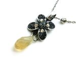 Mariana Necklace Pendant Adorable Flower Shape & Teardrop Crystal Swarovski Luxury Nirvana Coll.