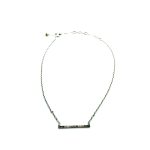 Mariana Necklace Pendant Finely Detailed Bar Beaded Black Diamond & Champagne Crystal Swarovski Luxury Nirvana Coll. - Image 3