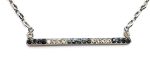 Mariana Necklace Pendant Finely Detailed Bar Beaded Black Diamond & Champagne Crystal Swarovski Luxury Nirvana Coll. - Image 2