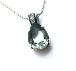 Mariana Necklace Pendant Lovely Pear Shape Black Diamond & Champagne Crystal Swarovski Luxury Nirvana Coll.