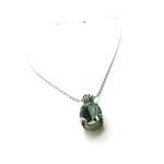 Mariana Necklace Pendant Lovely Pear Shape Black Diamond & Champagne Crystal Swarovski Luxury Nirvana Coll. - Image 3