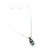 Mariana Necklace Pendant Lovely Pear Shape Black Diamond & Champagne Crystal Swarovski Luxury Nirvana Coll. - Image 2