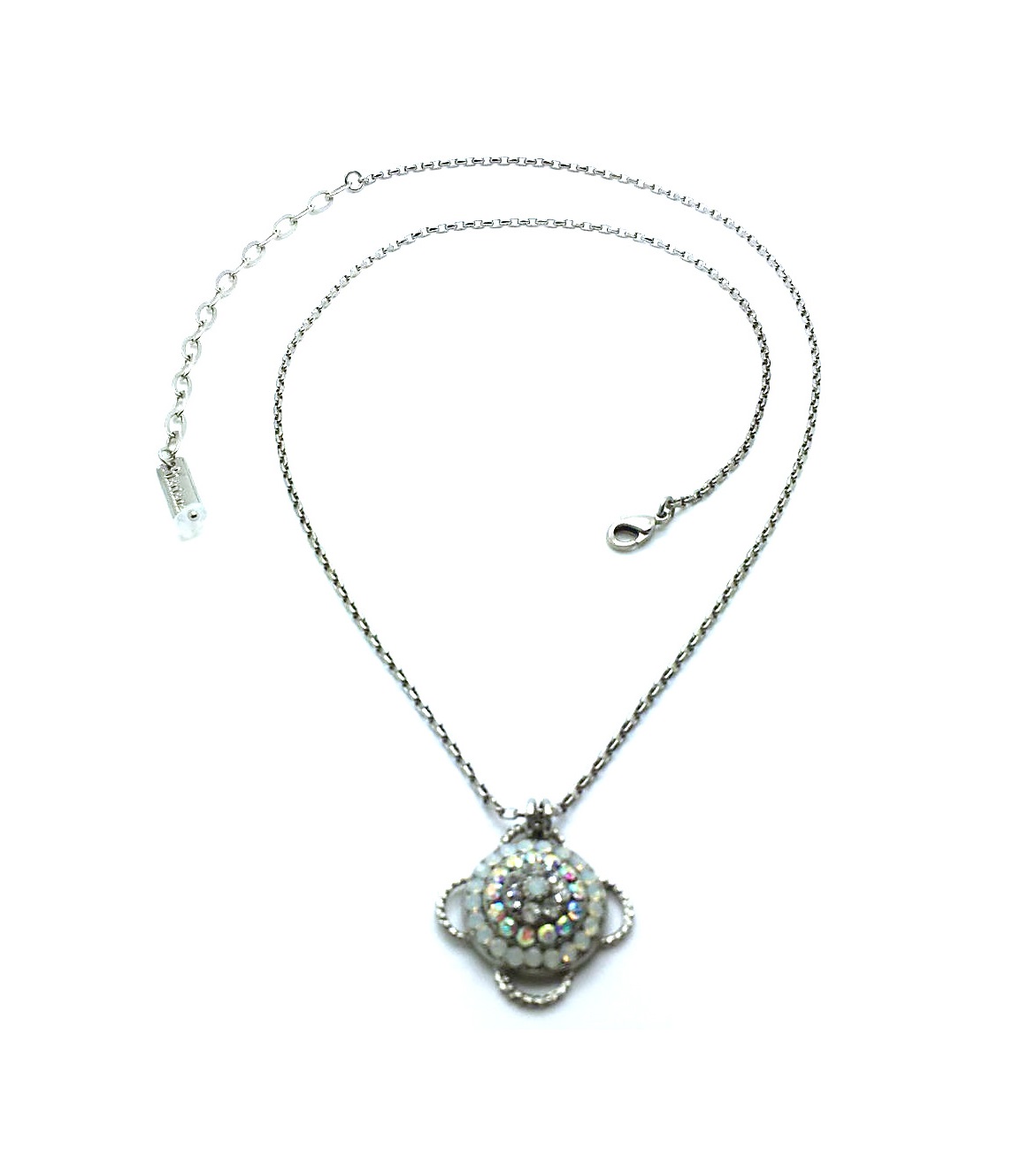 N-5408-1-001-RO (1) Mariana Necklace Pendant Exquisite White Opal, Clear & AB Crystal Swarovski On A Clear Day Sweet Summer Coll. - Image 1