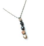 Mariana Necklace Pendant Alluring Multi Tier Jet, Black Diamond & Champagne Austrian Crystals Luxury Nirvana Coll. - Image 3