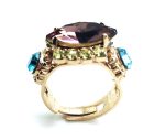 Ring By Mariana Woman Alluring Marquise Cut Old Rose Swarovski Crystals - Image 3