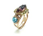 Ring By Mariana Woman Alluring Marquise Cut Old Rose Swarovski Crystals