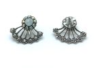 Mariana Earrings Dainty Flower Burst White Opal, Clear & AB Crystal Swarovski On A Clear Day Sweet Summer Coll. - Image 2