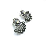 Mariana Earrings Dainty Flower Burst White Opal, Clear & AB Crystal Swarovski On A Clear Day Sweet Summer Coll. - Image 3