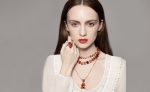 Necklace Pendant By Mariana Woman Triple Tier Circle AB and White Opal Swarovski Crystals - Image 7