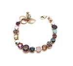 Bracelet By Mariana My Treasures Coll. Beautiful Grey, Purple and Honey Swarovski Crystals