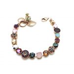 Bracelet By Mariana My Treasures Coll. Beautiful Grey, Purple and Honey Swarovski Crystals