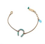 Mariana Bracelet Fashionable Horse Shoe Beaded Turquoise, AB & Aquamarine Austrian Crystals My Treasures Coll. - Image 3