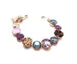Mariana Bracelet Rose, Topaz, Velvet, Black Diamond Austrian Crystals My Treasures Coll.