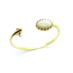 Mariana Bracelet Exquisite Bangle with Oval Riverstone Mineral My Treasures Coll. - Image 2