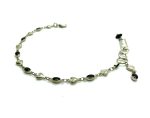 Bracelet By Mariana Woman Beaded Heart Shape Silver Plated and Oval Jet Black Swarovski Crystals - Image 3