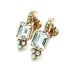 Mariana Earrings Brilliant Square Shape Clear & AB Swarovski Crystals On A Clear Day Africa Coll.
