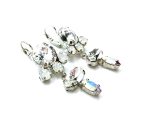 Earrings By Mariana Woman Chandelier Clear and White Opal Swarovski Crystals - Image 3