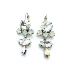 Earrings By Mariana Woman Chandelier Clear and White Opal Swarovski Crystals - Image 2