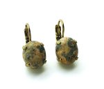 Earrings By Mariana Woman Precious Round Leopard Ckine Agate Mineral - Image 2