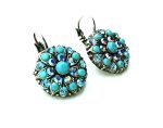 Earrings By Mariana Woman Glittering Turquoise and Aquamarine Swarovski Crystals - Image 2
