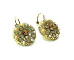 Earrings By Mariana Woman Timeless Round Floral Beaded Pearl and Opal Swarovski Crystals - Image 3